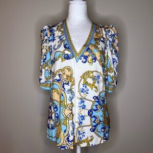 Hale Bob short sleeve top in a size Large.